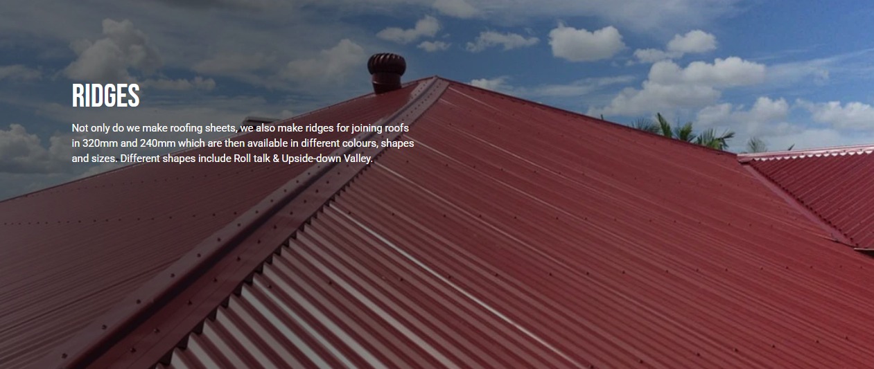 Maisha Mabati ridges and roofing profiles